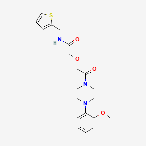 molecular formula C20H25N3O4S B11272105 2-{2-[4-(2-methoxyphenyl)piperazin-1-yl]-2-oxoethoxy}-N-(thiophen-2-ylmethyl)acetamide 