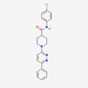 molecular formula C22H21ClN4O B11272112 N-(4-chlorophenyl)-1-(6-phenylpyridazin-3-yl)piperidine-4-carboxamide 