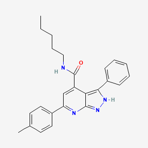 6-(4-methylphenyl)-N-pentyl-3-phenyl-2H-pyrazolo[3,4-b]pyridine-4-carboxamide