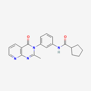 N-(3-(2-methyl-4-oxopyrido[2,3-d]pyrimidin-3(4H)-yl)phenyl)cyclopentanecarboxamide