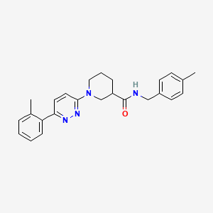 molecular formula C25H28N4O B11272131 N-(4-methylbenzyl)-1-(6-(o-tolyl)pyridazin-3-yl)piperidine-3-carboxamide 