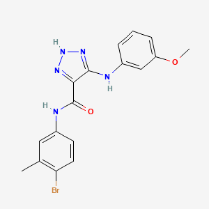 N-(4-bromo-3-methylphenyl)-5-[(3-methoxyphenyl)amino]-1H-1,2,3-triazole-4-carboxamide