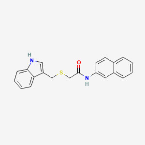 2-[(1H-indol-3-ylmethyl)sulfanyl]-N-(naphthalen-2-yl)acetamide