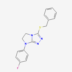 3-(Benzylsulfanyl)-7-(4-fluorophenyl)-5H,6H,7H-imidazo[2,1-C][1,2,4]triazole