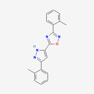 3-(2-methylphenyl)-5-[3-(2-methylphenyl)-1H-pyrazol-5-yl]-1,2,4-oxadiazole