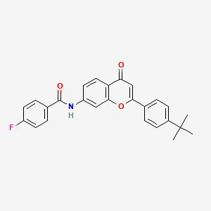 N-[2-(4-tert-butylphenyl)-4-oxo-4H-chromen-7-yl]-4-fluorobenzamide