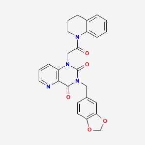 3-(1,3-benzodioxol-5-ylmethyl)-1-[2-(3,4-dihydroquinolin-1(2H)-yl)-2-oxoethyl]pyrido[3,2-d]pyrimidine-2,4(1H,3H)-dione