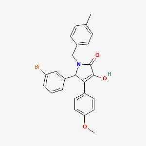 molecular formula C25H22BrNO3 B11272304 5-(3-bromophenyl)-3-hydroxy-4-(4-methoxyphenyl)-1-(4-methylbenzyl)-1,5-dihydro-2H-pyrrol-2-one 