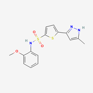 N-(2-methoxyphenyl)-5-(3-methyl-1H-pyrazol-5-yl)thiophene-2-sulfonamide