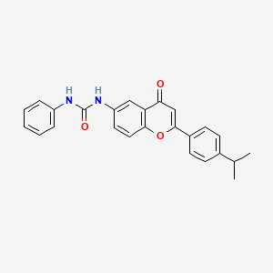 1-{4-oxo-2-[4-(propan-2-yl)phenyl]-4H-chromen-6-yl}-3-phenylurea