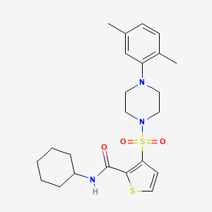 N-cyclohexyl-3-{[4-(2,5-dimethylphenyl)piperazin-1-yl]sulfonyl}thiophene-2-carboxamide