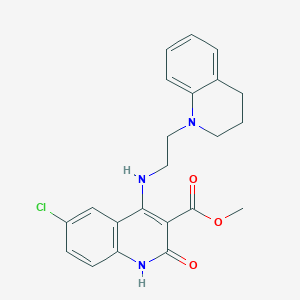 methyl 6-chloro-4-((2-(3,4-dihydroquinolin-1(2H)-yl)ethyl)amino)-2-oxo-1,2-dihydroquinoline-3-carboxylate