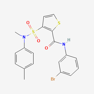 molecular formula C19H17BrN2O3S2 B11272382 N-(3-Bromophenyl)-3-[methyl(4-methylphenyl)sulfamoyl]thiophene-2-carboxamide 