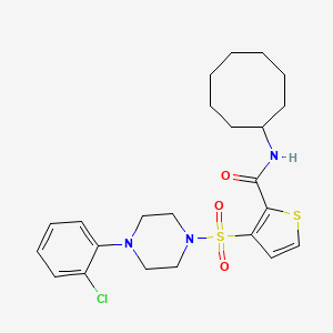 3-{[4-(2-chlorophenyl)piperazin-1-yl]sulfonyl}-N-cyclooctylthiophene-2-carboxamide