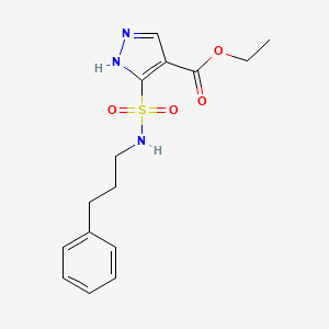 ethyl 5-(N-(3-phenylpropyl)sulfamoyl)-1H-pyrazole-4-carboxylate