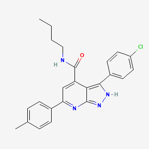 N-butyl-3-(4-chlorophenyl)-6-(4-methylphenyl)-2H-pyrazolo[3,4-b]pyridine-4-carboxamide