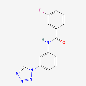 3-fluoro-N-[3-(1H-tetrazol-1-yl)phenyl]benzamide