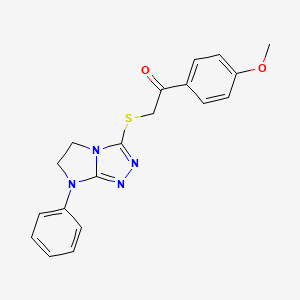 1-(4-methoxyphenyl)-2-((7-phenyl-6,7-dihydro-5H-imidazo[2,1-c][1,2,4]triazol-3-yl)thio)ethanone