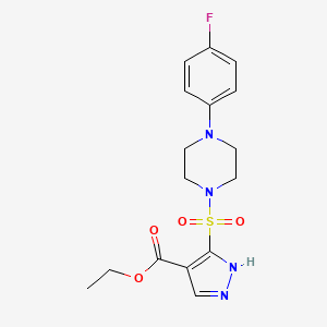 ethyl 5-{[4-(4-fluorophenyl)piperazin-1-yl]sulfonyl}-1H-pyrazole-4-carboxylate