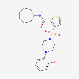 N-cycloheptyl-3-{[4-(2-fluorophenyl)piperazin-1-yl]sulfonyl}thiophene-2-carboxamide