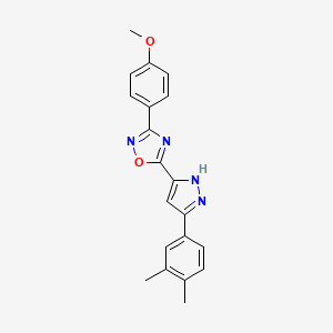 5-[3-(3,4-dimethylphenyl)-1H-pyrazol-5-yl]-3-(4-methoxyphenyl)-1,2,4-oxadiazole