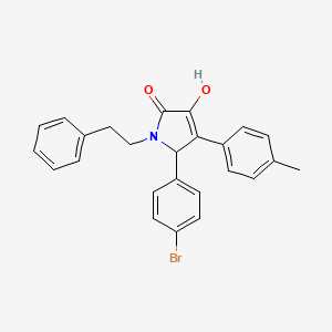 5-(4-bromophenyl)-3-hydroxy-4-(4-methylphenyl)-1-(2-phenylethyl)-1,5-dihydro-2H-pyrrol-2-one