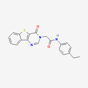 molecular formula C20H17N3O2S B11272526 N-(4-ethylphenyl)-2-(4-oxo[1]benzothieno[3,2-d]pyrimidin-3(4H)-yl)acetamide 