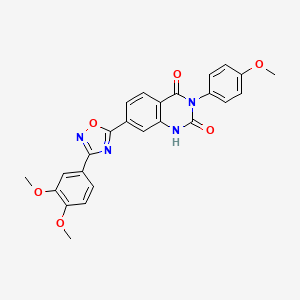 7-[3-(3,4-dimethoxyphenyl)-1,2,4-oxadiazol-5-yl]-3-(4-methoxyphenyl)quinazoline-2,4(1H,3H)-dione