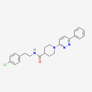 molecular formula C24H25ClN4O B11272549 N-[2-(4-chlorophenyl)ethyl]-1-(6-phenylpyridazin-3-yl)piperidine-4-carboxamide 