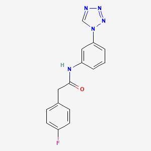 2-(4-fluorophenyl)-N-[3-(1H-tetrazol-1-yl)phenyl]acetamide