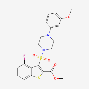 Methyl 4-fluoro-3-{[4-(3-methoxyphenyl)piperazin-1-yl]sulfonyl}-1-benzothiophene-2-carboxylate