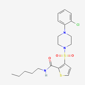 3-{[4-(2-chlorophenyl)piperazin-1-yl]sulfonyl}-N-pentylthiophene-2-carboxamide