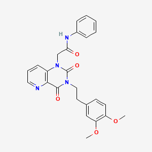 molecular formula C25H24N4O5 B11272581 2-{3-[2-(3,4-Dimethoxyphenyl)ethyl]-2,4-dioxo-1H,2H,3H,4H-pyrido[3,2-D]pyrimidin-1-YL}-N-phenylacetamide 