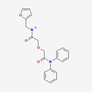 molecular formula C21H20N2O4 B11272597 2-{2-[(furan-2-ylmethyl)amino]-2-oxoethoxy}-N,N-diphenylacetamide 