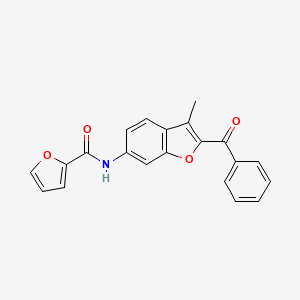 molecular formula C21H15NO4 B11272617 N-[3-methyl-2-(phenylcarbonyl)-1-benzofuran-6-yl]furan-2-carboxamide 