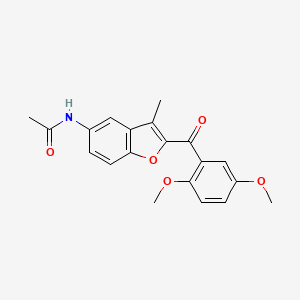 N-[2-(2,5-dimethoxybenzoyl)-3-methyl-1-benzofuran-5-yl]acetamide