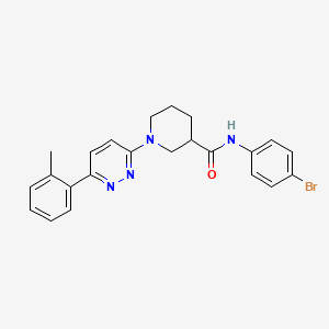 molecular formula C23H23BrN4O B11272649 N-(4-bromophenyl)-1-[6-(2-methylphenyl)pyridazin-3-yl]piperidine-3-carboxamide 