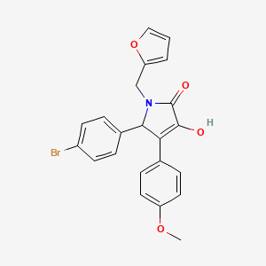 molecular formula C22H18BrNO4 B11272659 5-(4-bromophenyl)-1-(furan-2-ylmethyl)-3-hydroxy-4-(4-methoxyphenyl)-1,5-dihydro-2H-pyrrol-2-one 