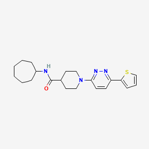 N-Cycloheptyl-1-[6-(thiophen-2-YL)pyridazin-3-YL]piperidine-4-carboxamide