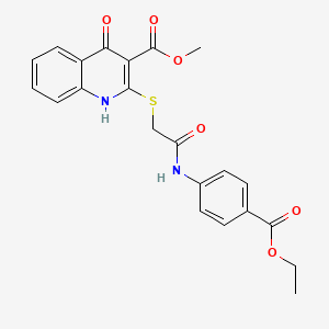 Methyl 2-((2-((4-(ethoxycarbonyl)phenyl)amino)-2-oxoethyl)thio)-4-oxo-1,4-dihydroquinoline-3-carboxylate