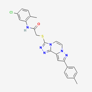 N-(5-chloro-2-methylphenyl)-2-((9-(p-tolyl)pyrazolo[1,5-a][1,2,4]triazolo[3,4-c]pyrazin-3-yl)thio)acetamide