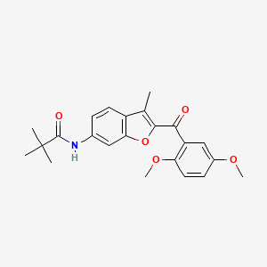 N-[2-(2,5-dimethoxybenzoyl)-3-methyl-1-benzofuran-6-yl]-2,2-dimethylpropanamide