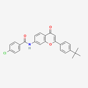 N-[2-(4-tert-butylphenyl)-4-oxo-4H-chromen-7-yl]-4-chlorobenzamide