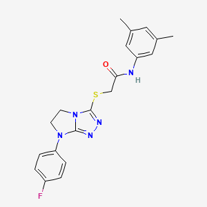 N-(3,5-Dimethylphenyl)-2-{[7-(4-fluorophenyl)-5H,6H,7H-imidazo[2,1-C][1,2,4]triazol-3-YL]sulfanyl}acetamide