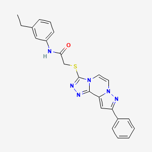 N-(3-ethylphenyl)-2-((9-phenylpyrazolo[1,5-a][1,2,4]triazolo[3,4-c]pyrazin-3-yl)thio)acetamide