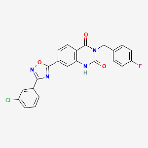 7-(3-(3-chlorophenyl)-1,2,4-oxadiazol-5-yl)-3-(4-fluorobenzyl)quinazoline-2,4(1H,3H)-dione