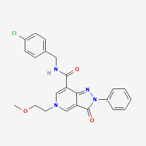 N-(4-chlorobenzyl)-5-(2-methoxyethyl)-3-oxo-2-phenyl-3,5-dihydro-2H-pyrazolo[4,3-c]pyridine-7-carboxamide