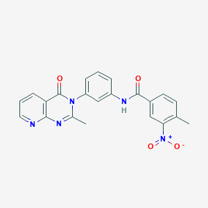 4-methyl-N-(3-(2-methyl-4-oxopyrido[2,3-d]pyrimidin-3(4H)-yl)phenyl)-3-nitrobenzamide