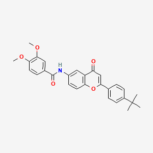 N-[2-(4-tert-butylphenyl)-4-oxo-4H-chromen-6-yl]-3,4-dimethoxybenzamide