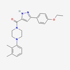 1-(2,3-Dimethylphenyl)-4-[3-(4-ethoxyphenyl)-1H-pyrazole-5-carbonyl]piperazine